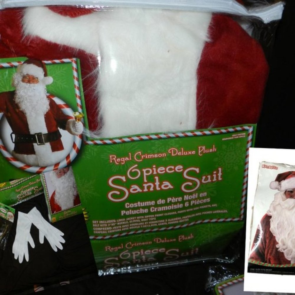Majestic Deluxe Professional Santa Claus Crimson Adult 11-Pc Costumes NEW - Picture 5 of 16